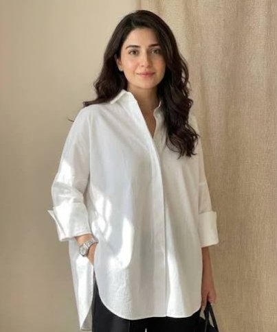 Oversized white button down shirt casual tops for women